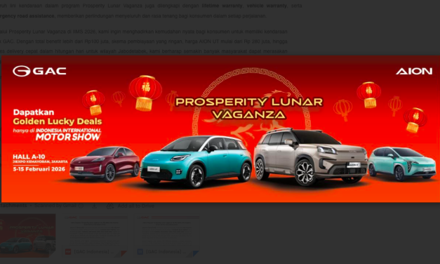 Aion Turun Harga! Diskon Rp45 Juta Jadi Primadona IIMS 2026